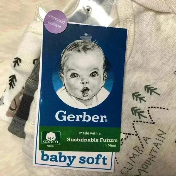 Gerber 3 Pack  Onesies New With Tags Size Preemie - Picture 3 of 16